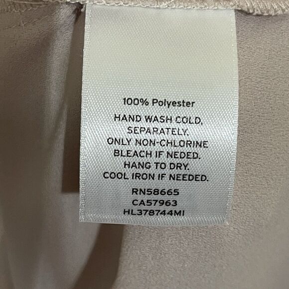 Trouve Long Sleeve Tie‎ / Lace-Up Neckline Blouse Beige Sz XS - Picture 5 of 7